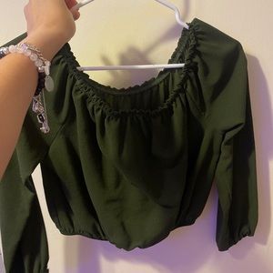 cute green crop top, warn once